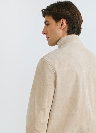 Бомбер из натуральной замши