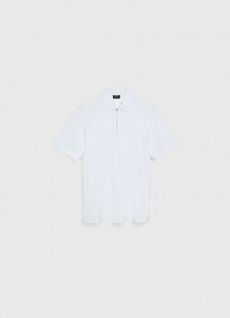 Поло из техноткани с воротником на молнии