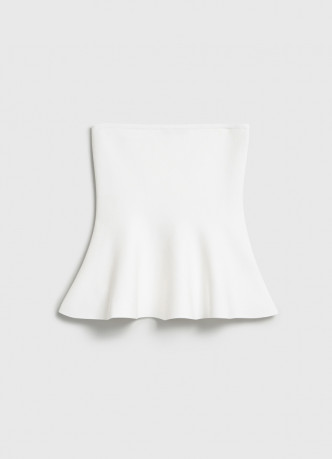 Трикотажный топ с баской