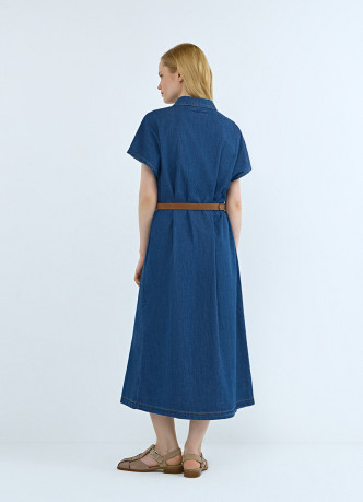 Платье-рубашка из денима
