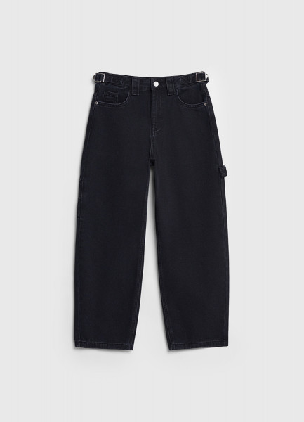 

Объёмные джинсы Baggy для девочек, Черный