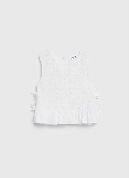 Топ с бантами для девочек, Белый