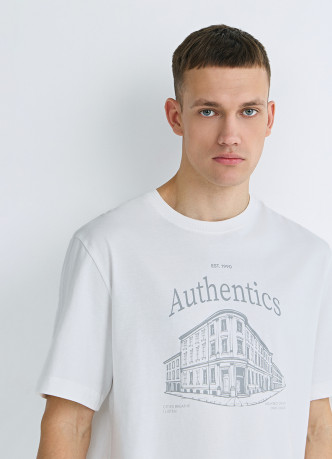 Футболка из хлопка с принтом