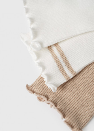 Короткие носки в рубчик для девочек, 3 пары