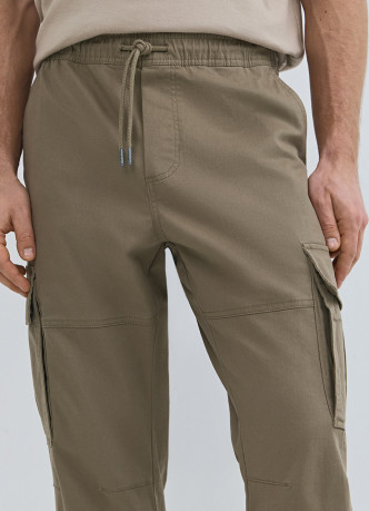 Джоггеры из твила с карго-карманами