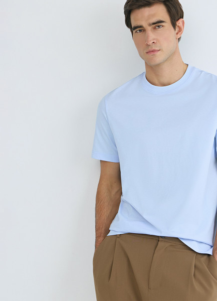 

Базовая футболка из хлопка, Голубой