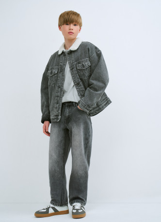 Утеплённая джинсовая куртка для мальчиков