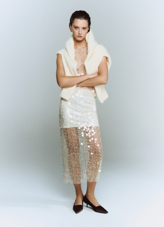 Юбка миди с пайетками