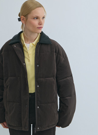 Утеплённая куртка из вельвета