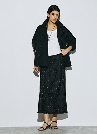 Сатиновая юбка миди А-силуэта