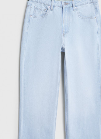 Прямые джинсы с высокой посадкой