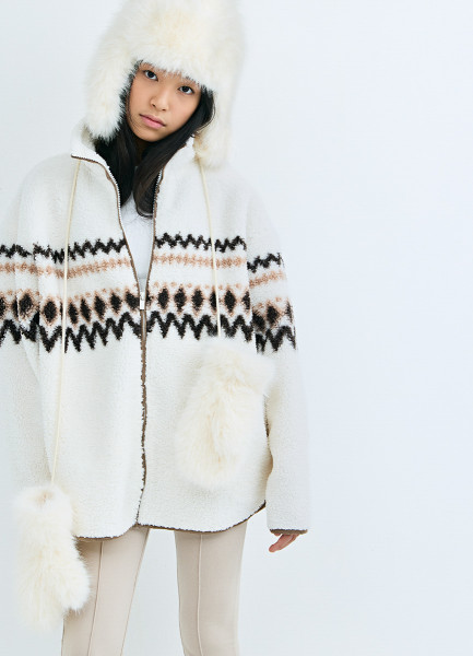 

Трикотажная куртка для девочек, Бежевый