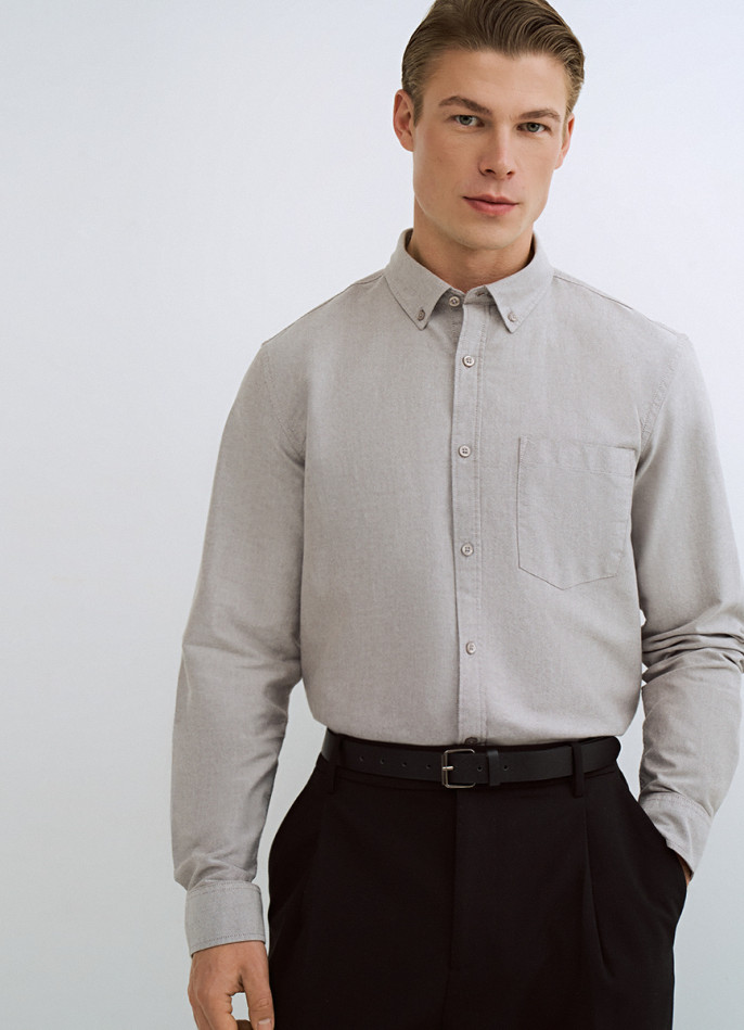 Рубашка из ткани оксфорд