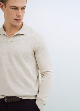 Поло с длинным рукавом