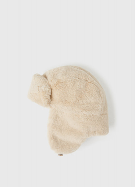 Шапка-ушанка из искусственного меха Бежевый 1999₽