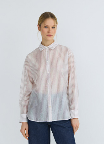 Блузка из лиоцелла в полоску