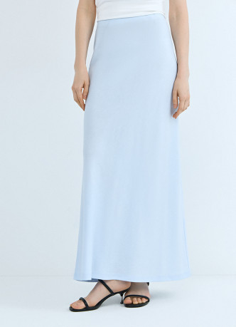 Юбка миди А-силуэта с эластичным поясом