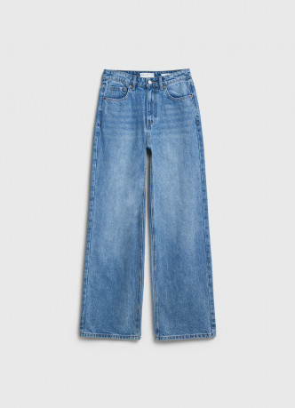 Широкие джинсы с высокой посадкой