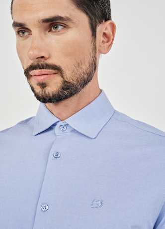 Рубашка Slim Fit из трикотажа