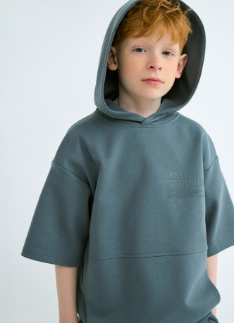 Худи с коротким рукавом для мальчиков