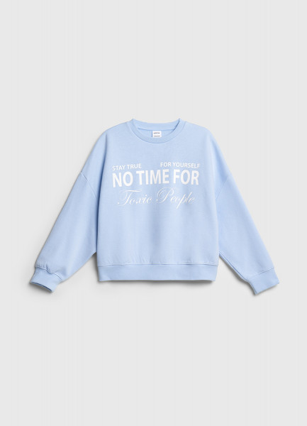 

Свитшот с принтом для девочек, Голубой