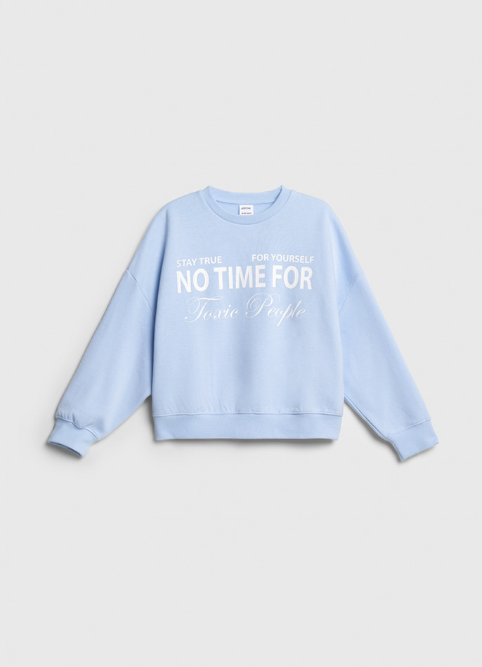 Свитшот с принтом для девочек