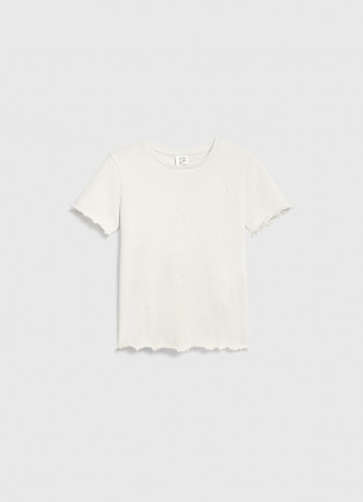 Футболка в рубчик для девочек