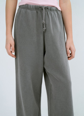 Трикотажные брюки с эффектом стирки для девочек