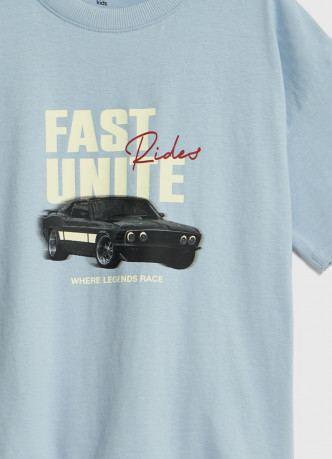 Футболка со светящимся в темноте принтом для мальчиков