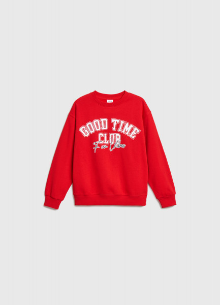 

Свитшот с принтом для девочек, Красный