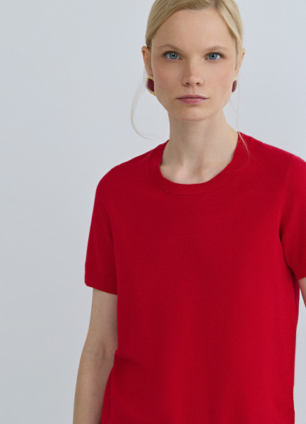 Джемпер с коротким рукавом Красный 1799₽