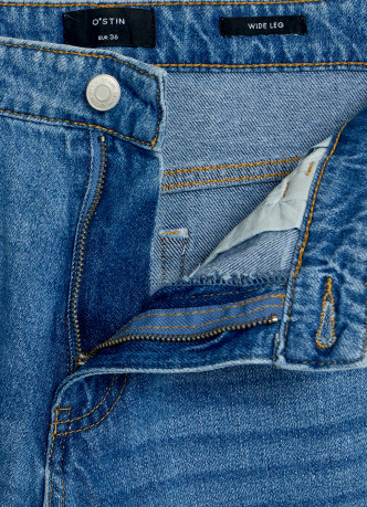 Широкие джинсы с высокой посадкой