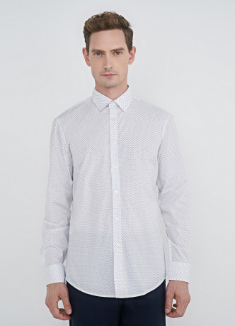 Рубашка Slim Fit из поплина