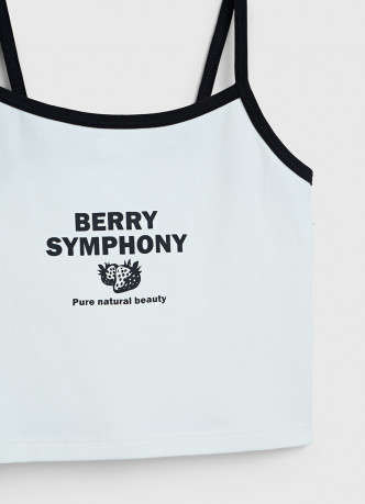 Короткий топ с принтом для девочек