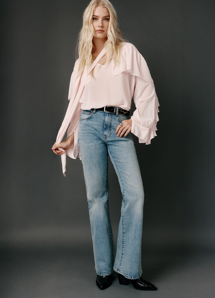 Джинсы Bootcut с высокой посадкой