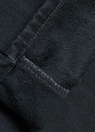 Прямые утеплённые джинсы