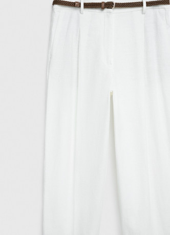 Зауженные брюки с поясом