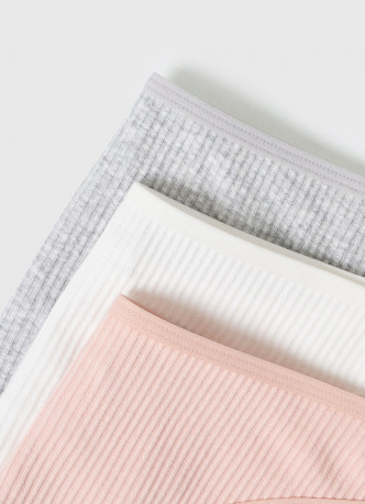 Трусы-бразилиана в рубчик, 3 шт.