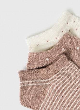 Короткие носки с жаккардом, 3 пары