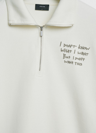 Толстовка с воротником-стойкой на молнии