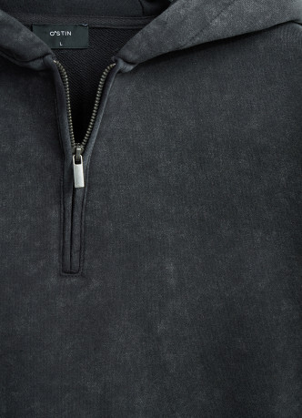 Худи c эффектом стирки