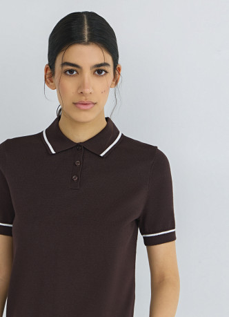 Базовый джемпер поло с коротким рукавом