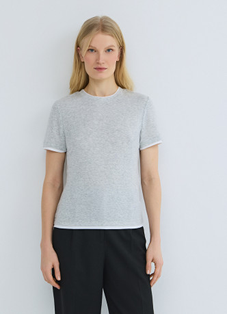 Футболка с контрастной окантовкой