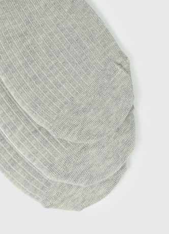 Носки-следки из хлопка в рубчик, 3 пары