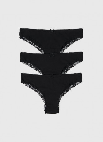 Трусы-бразилиана с мягкой резинкой, 3 шт.