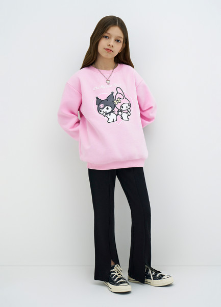 Толстовка с принтом для девочек 32284540299 Розовый, размер 110,122,134,128,116,104, фото 2