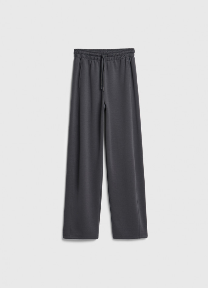 Трикотажные брюки с эффектом стирки для девочек