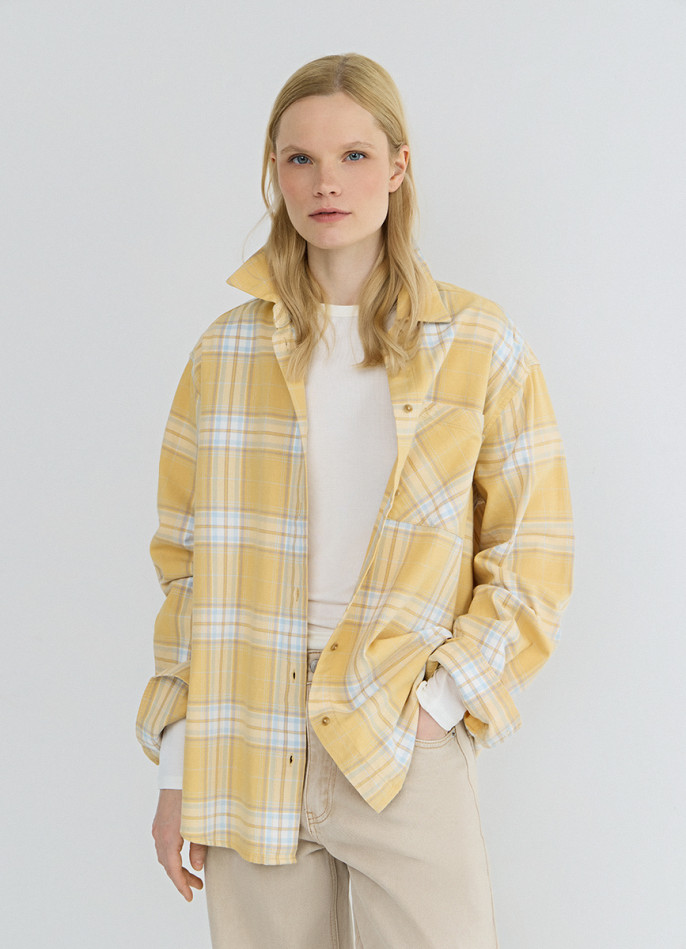 Рубашка в клетку из хлопка