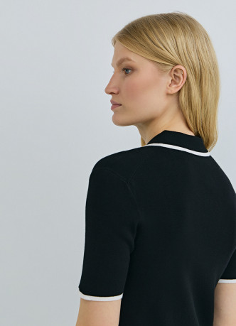 Джемпер с воротником поло на молнии