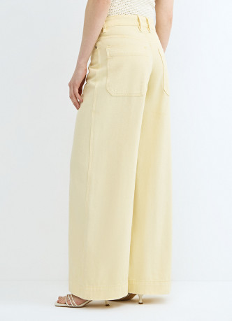 Широкие джинсы из плотного денима